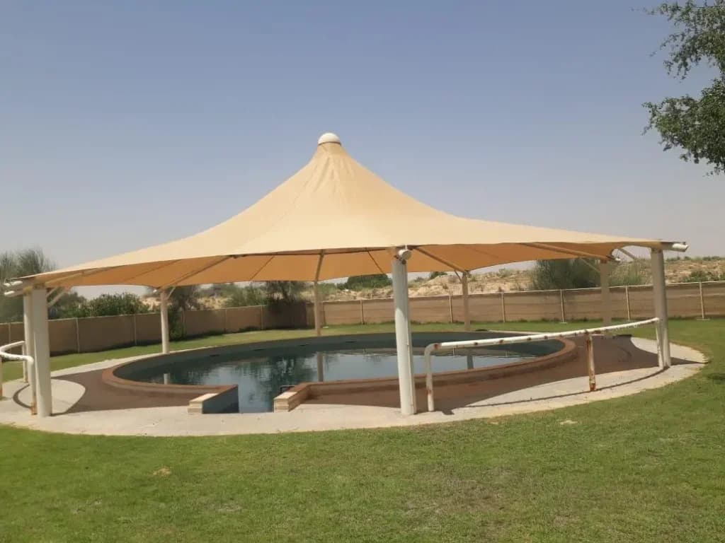 Swimming Pool Pyramid Shade